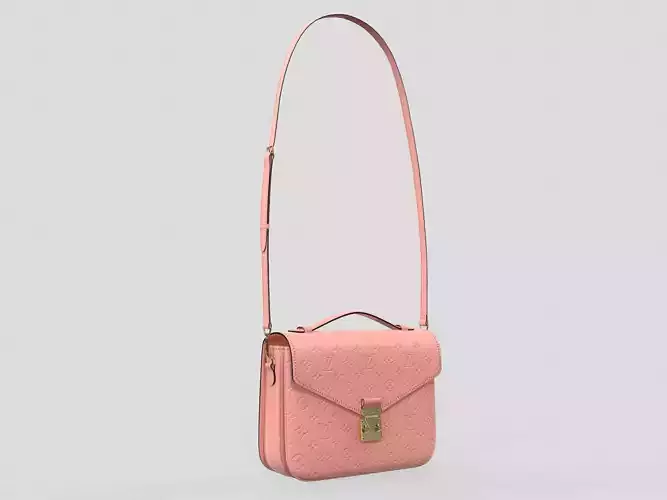 Louis Vuitton Pochette Metis Bag Monogram Rose Poudre Pink Low-poly 3D model