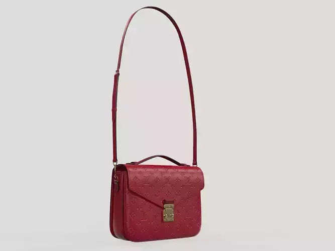Louis Vuitton Pochette Metis Bag Monogram Scarlet Red Low-poly 3D model