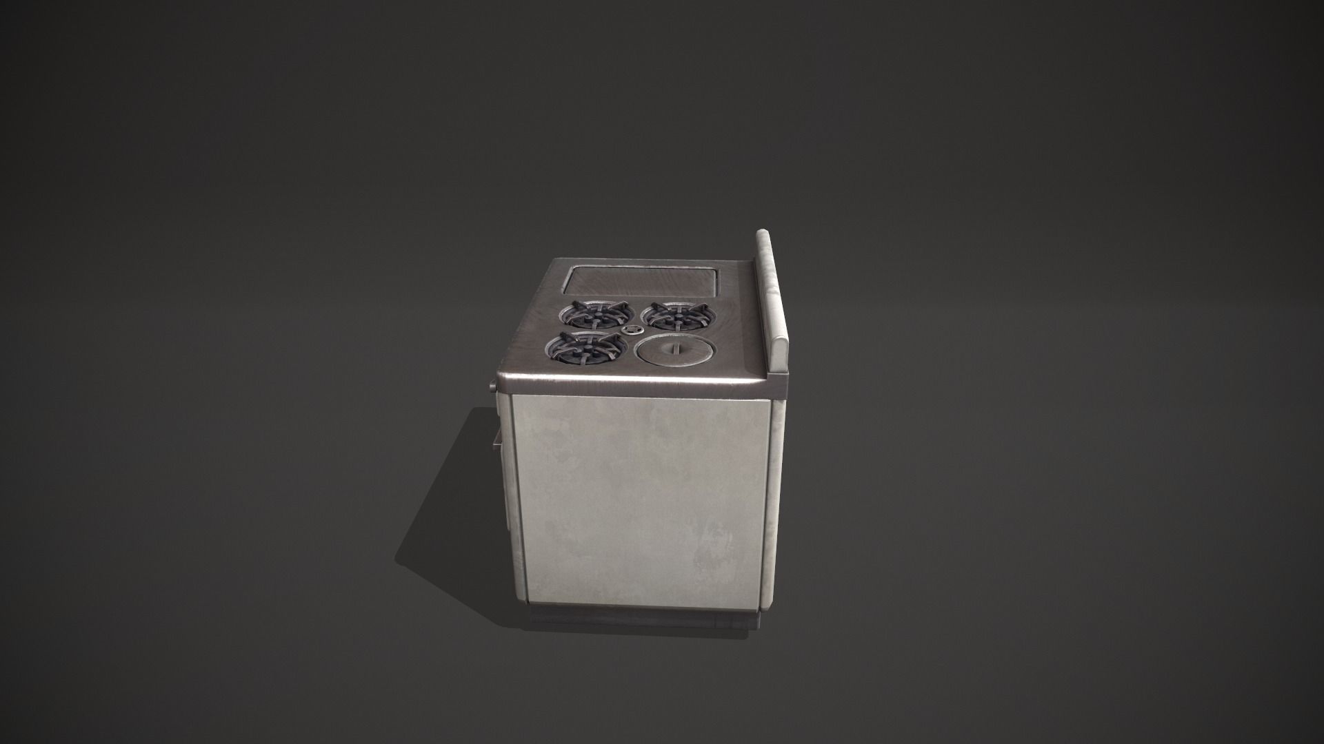 White Vintage Stove Low-poly 3D model_8