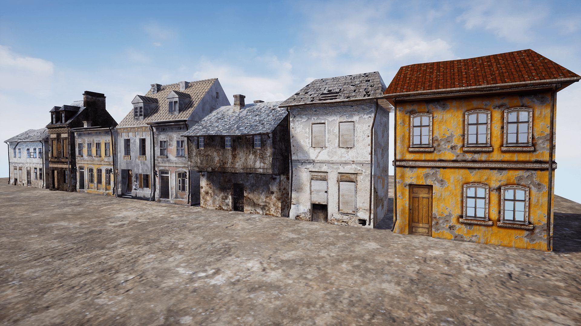 Forgotten Houses Unreal Engine UE4 Low-poly 3D model_2