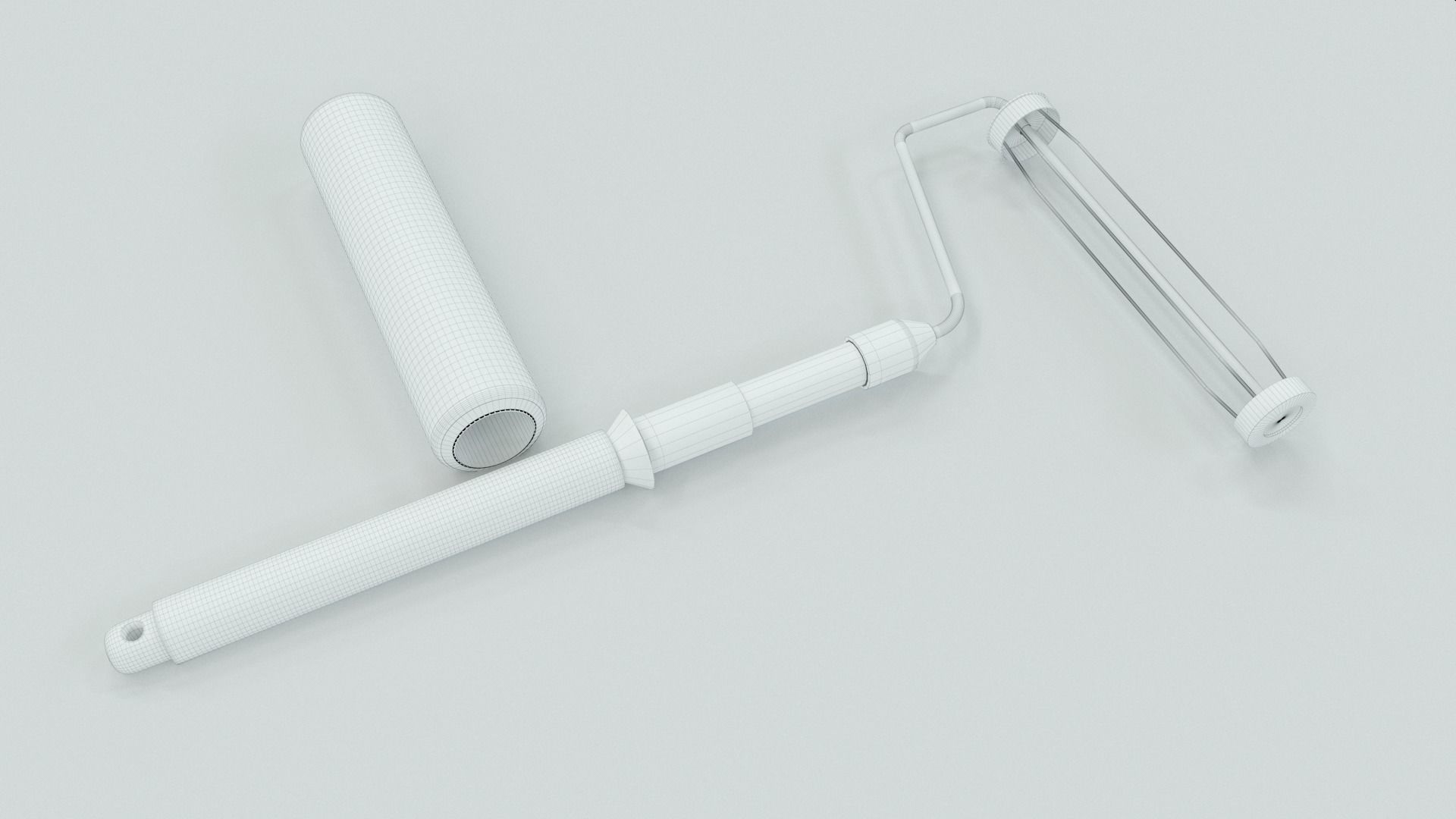 Paint roller 3D model_4
