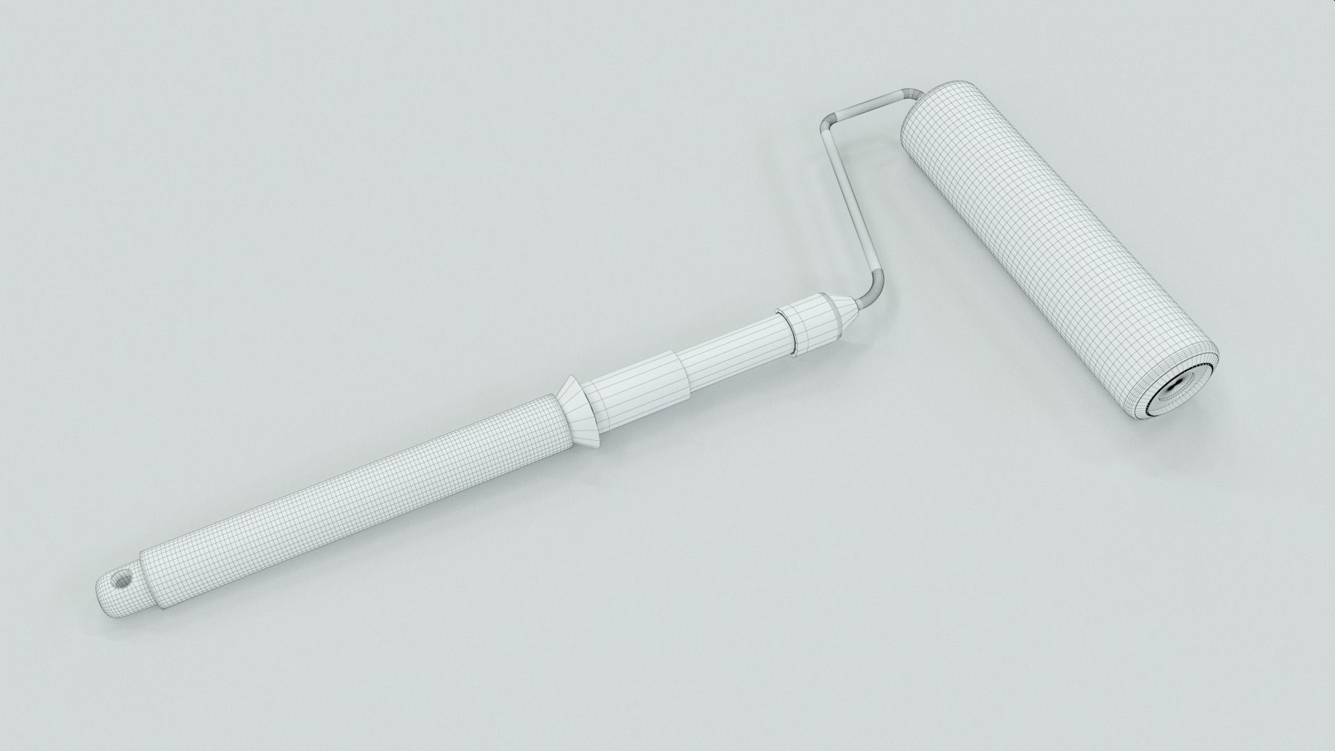 Paint roller 3D model_3