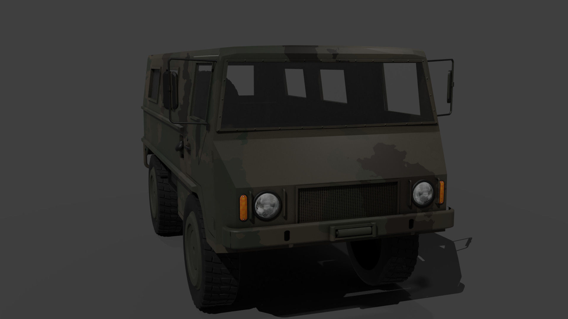 military truck 3D model_1