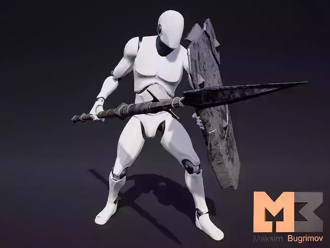 Spear And Shield Animations UE4