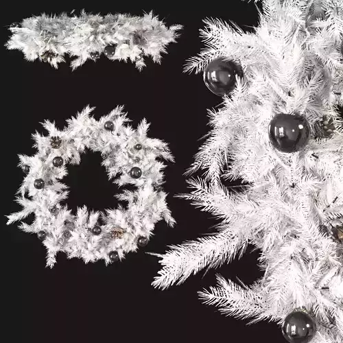 Christmas wreath with toys and pine cones