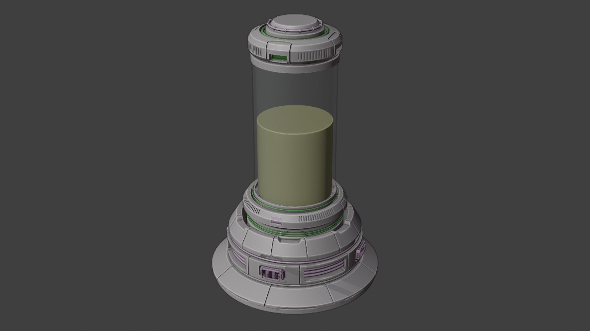 Sci-fi Life Support Chamber 3D model_5
