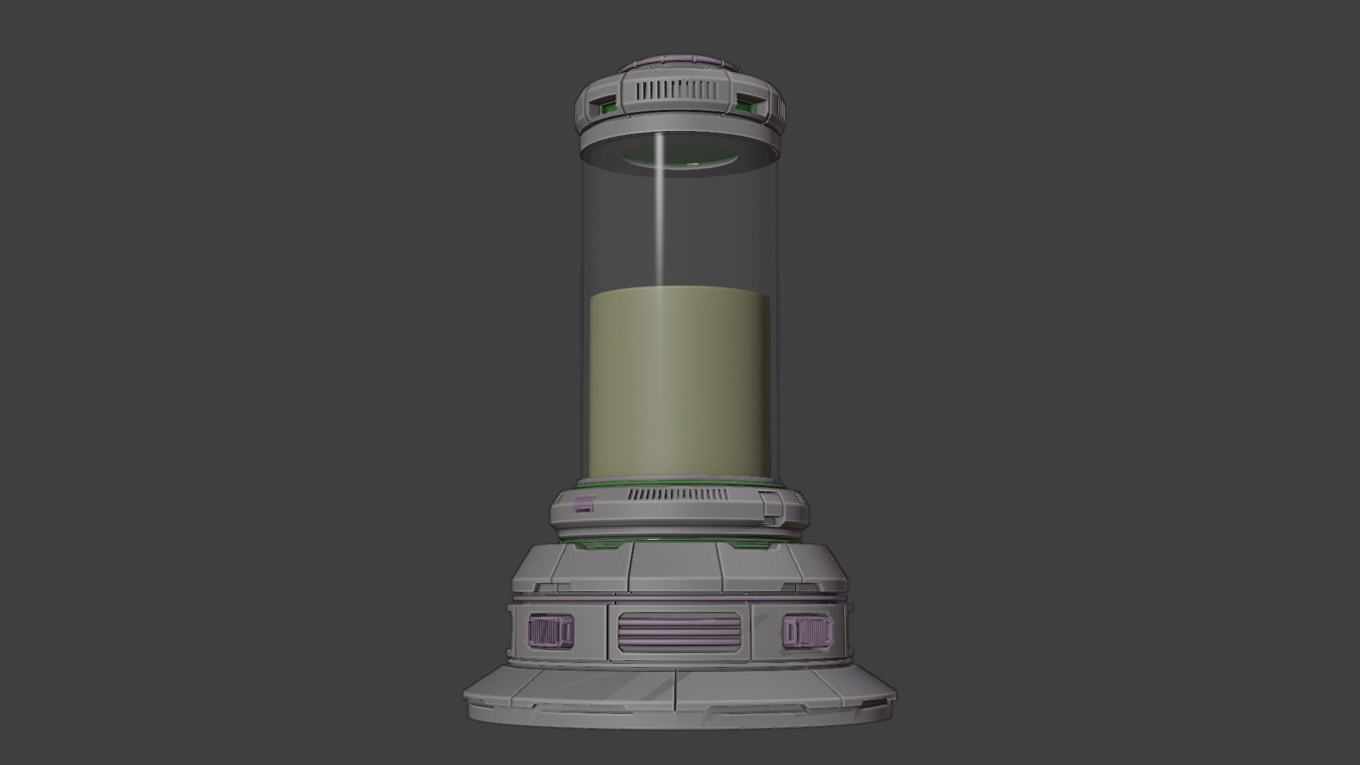 Sci-fi Life Support Chamber 3D model_4