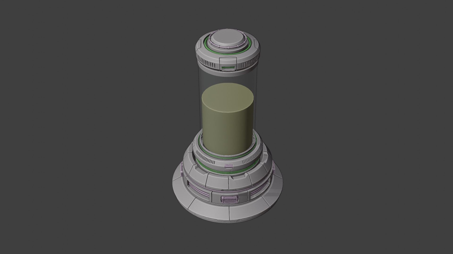 Sci-fi Life Support Chamber 3D model_6