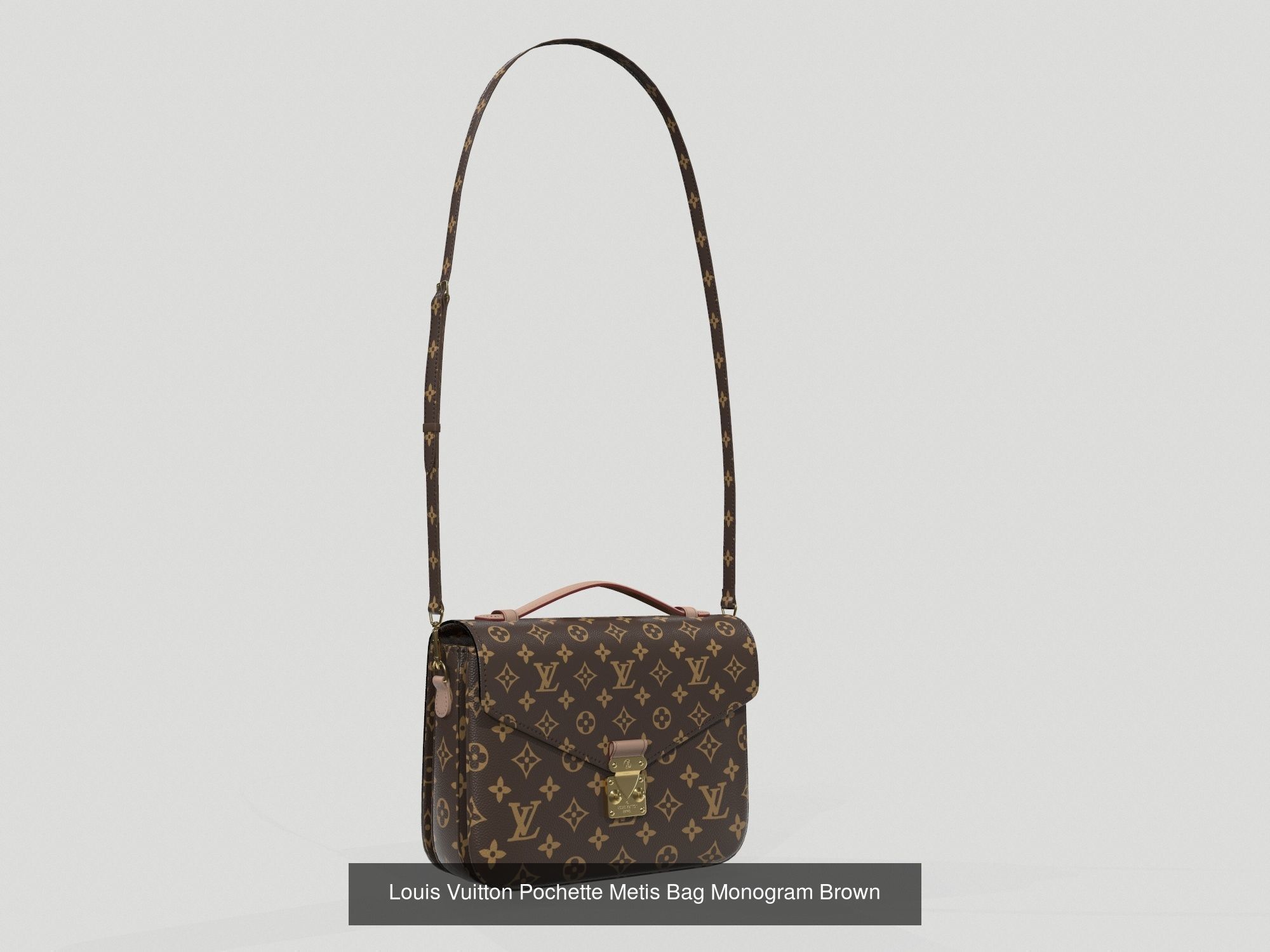 Louis Vuitton Pochette Metis Bag 3D Model Collection_3