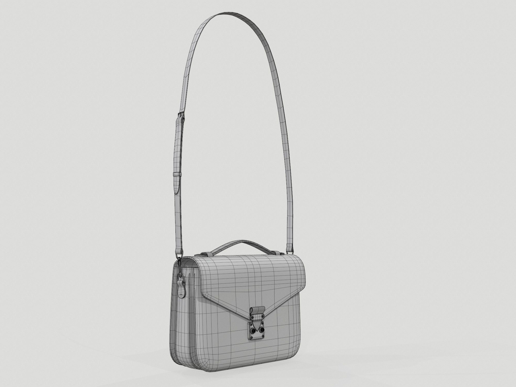 Louis Vuitton Pochette Metis Bag 3D Model Collection_11