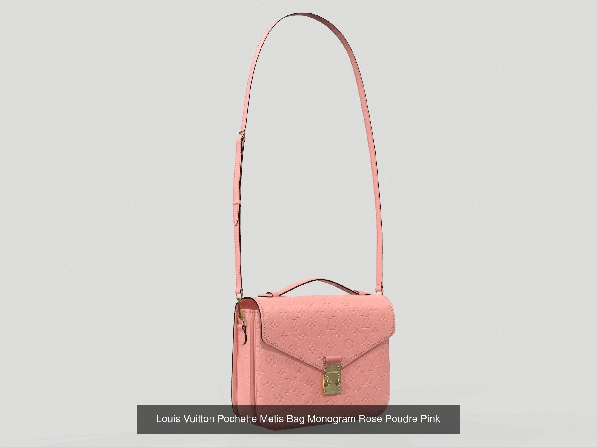 Louis Vuitton Pochette Metis Bag 3D Model Collection_7