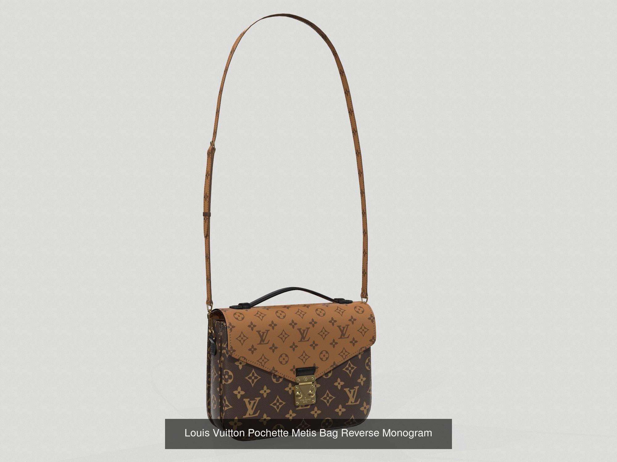 Louis Vuitton Pochette Metis Bag 3D Model Collection_4