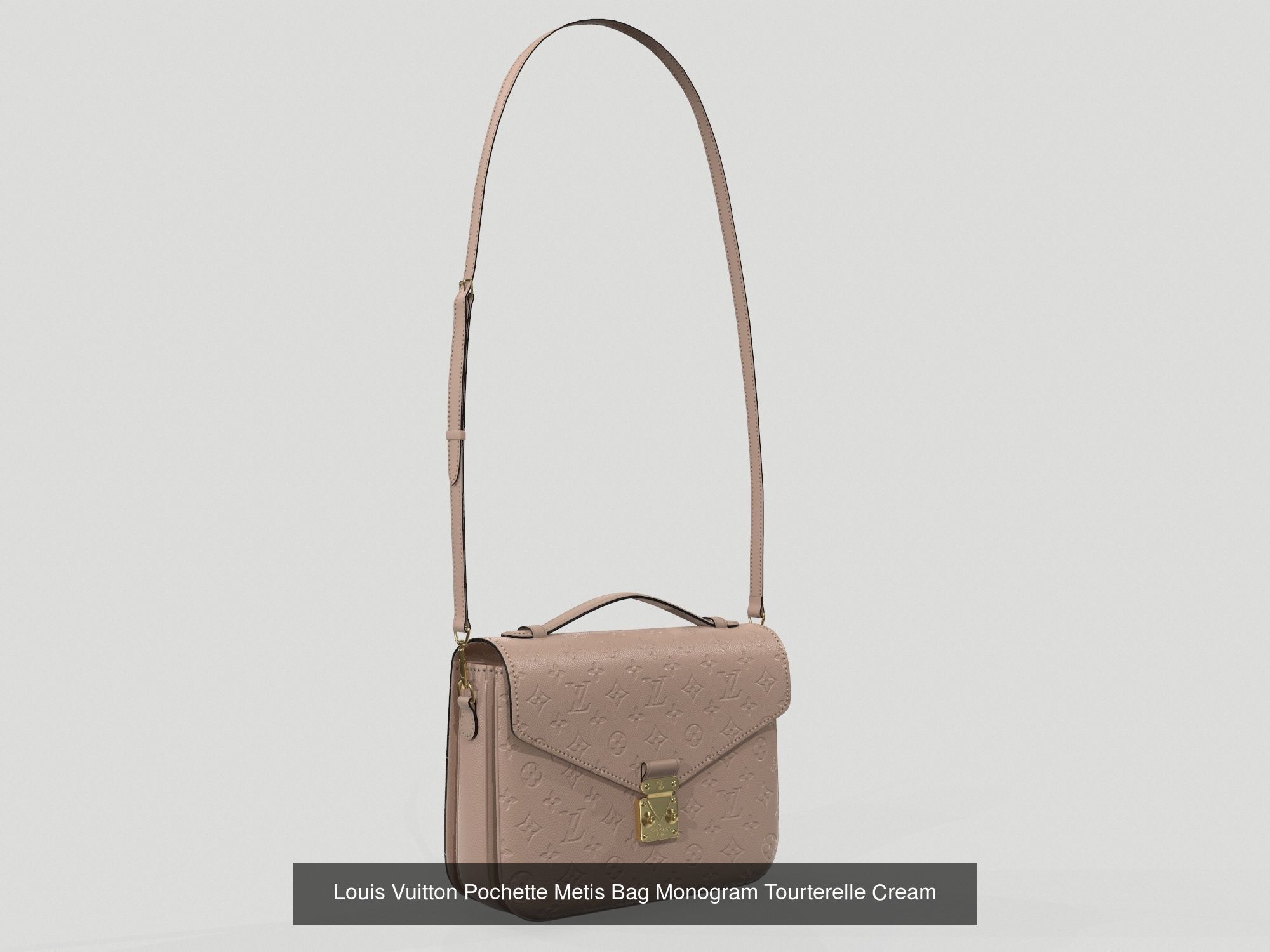 Louis Vuitton Pochette Metis Bag 3D Model Collection_5