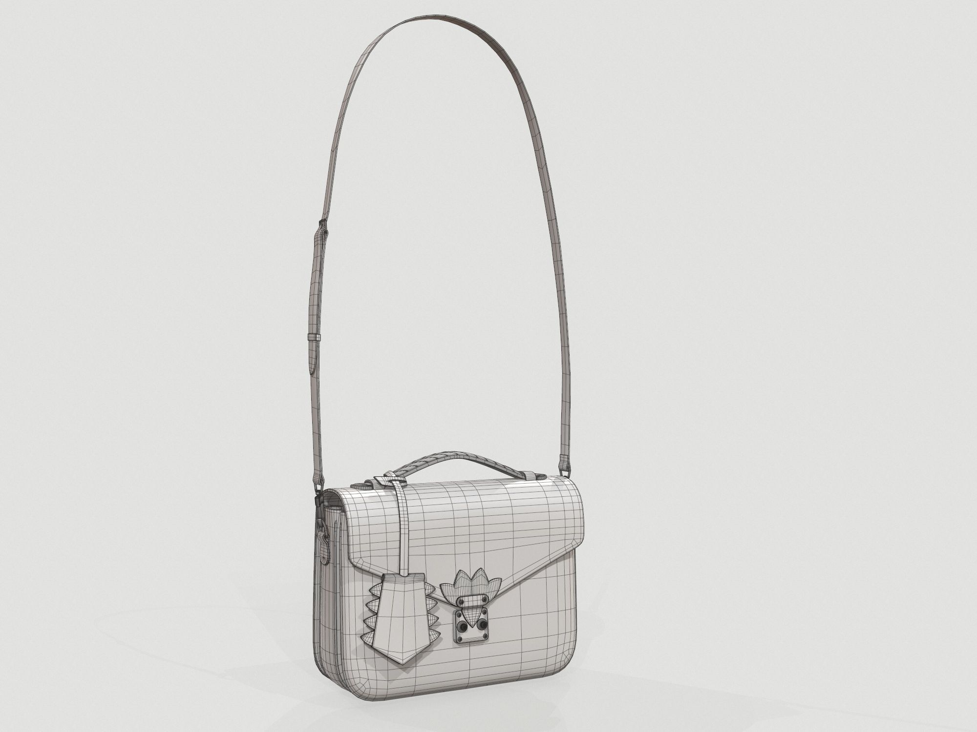 Louis Vuitton Pochette Metis Bag 3D Model Collection_10