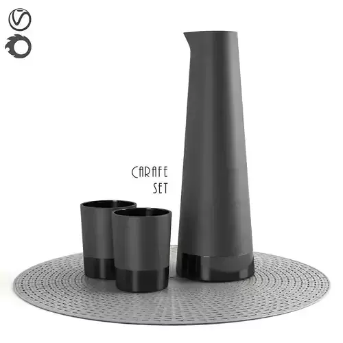 Carafe set cup on table