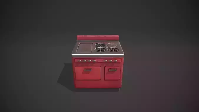 Red Vintage Stove