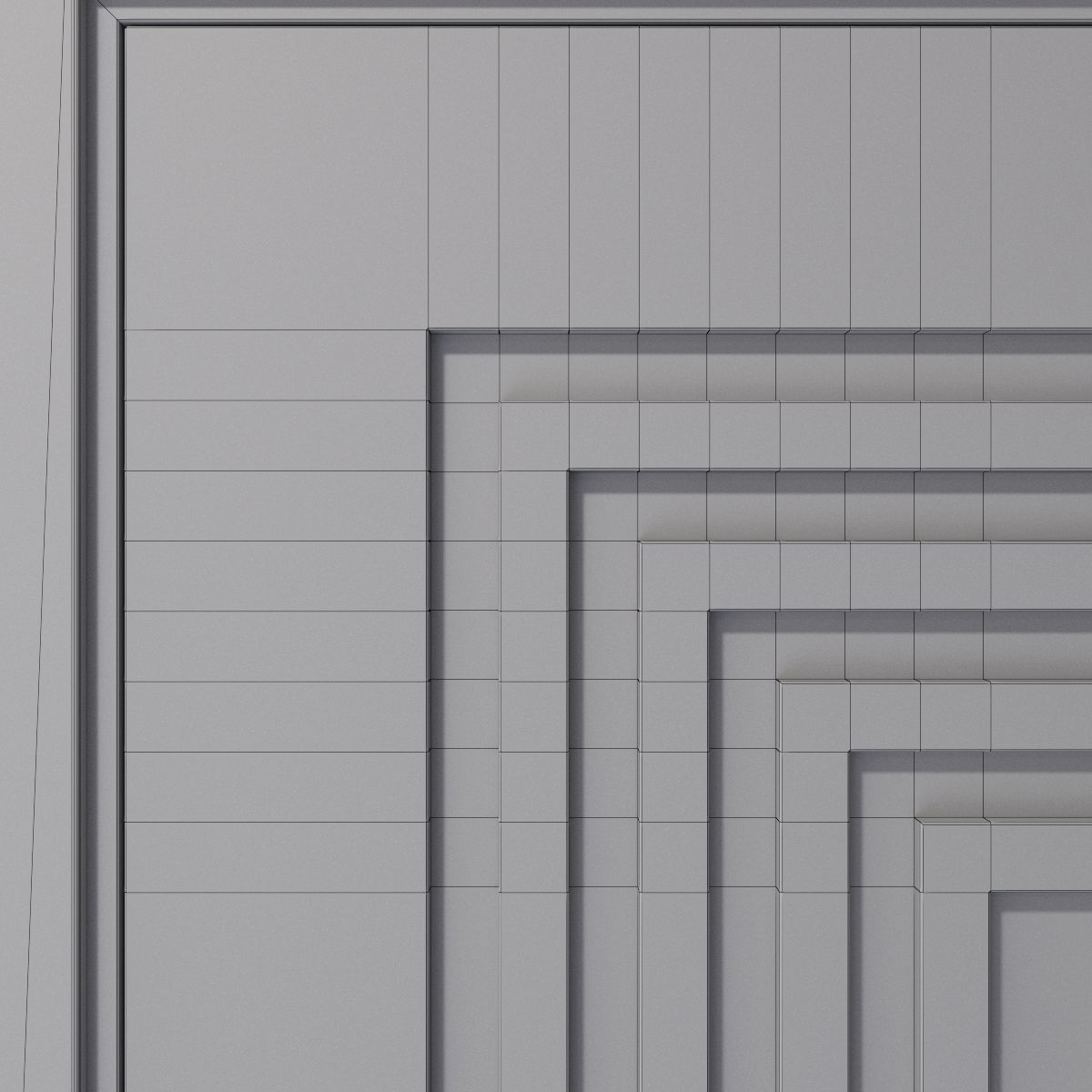 Interior door with linear decor 3D model_4