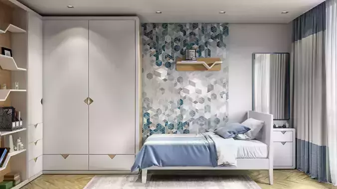 Bedroom for kids 3D model