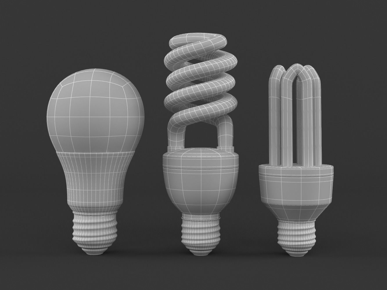 LED light bulbs 3D model_7