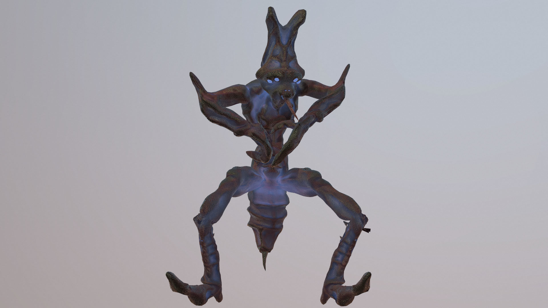 Insect Swamp Warrior Low-poly 3D model_5