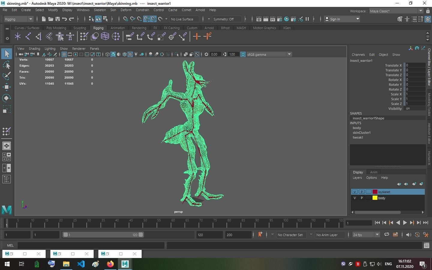 Insect Swamp Warrior Low-poly 3D model_11