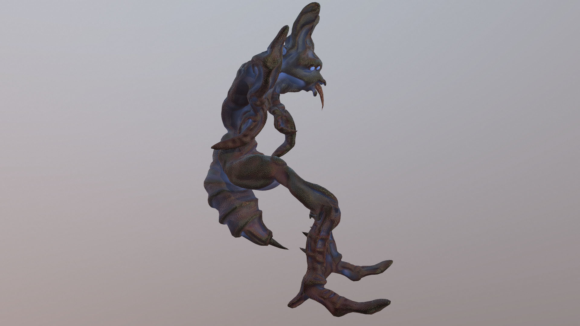 Insect Swamp Warrior Low-poly 3D model_6