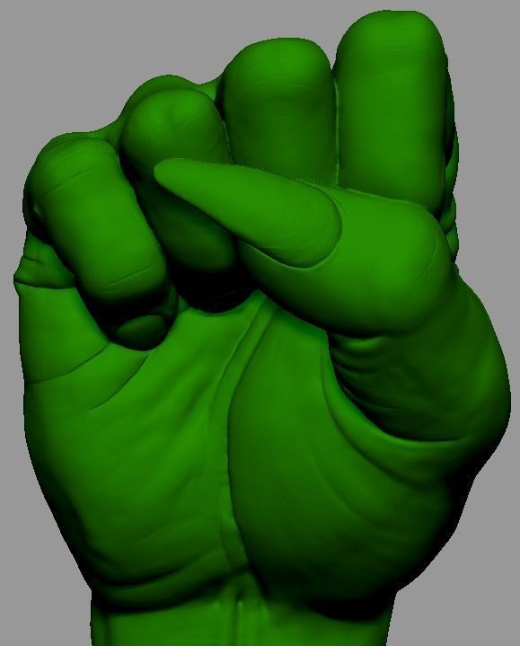 Punch hand 3D model_3