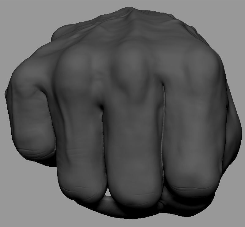 Punch hand 3D model_5