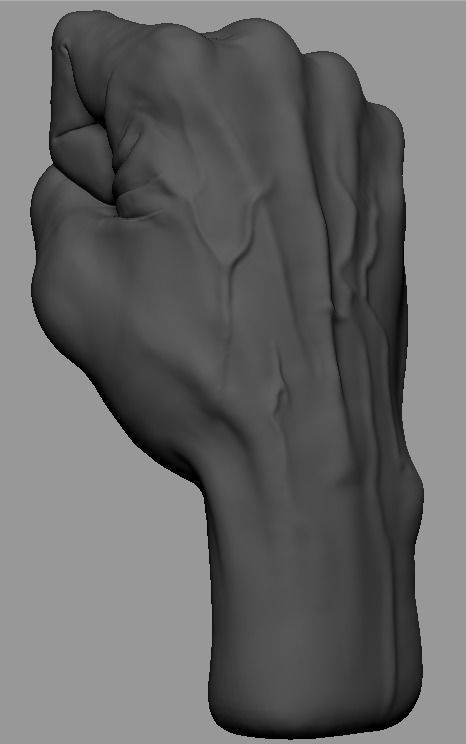Punch hand 3D model_7