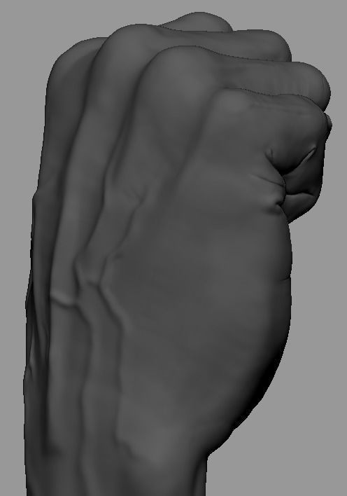 Punch hand 3D model_6