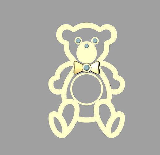 big  bear pendant  gold pendant  3D PRINT 3D print model