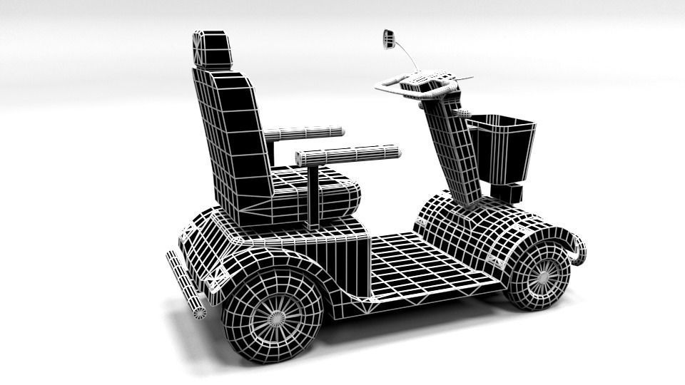 LESCON HS740 ELEKTROMOBIL LOWPOLY Low-poly 3D model_7