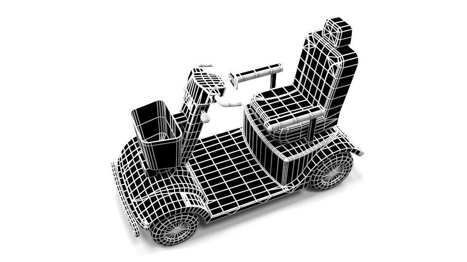 LESCON HS740 ELEKTROMOBIL LOWPOLY Low-poly 3D model_5