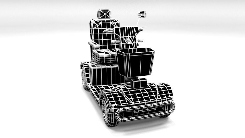 LESCON HS740 ELEKTROMOBIL LOWPOLY Low-poly 3D model_1