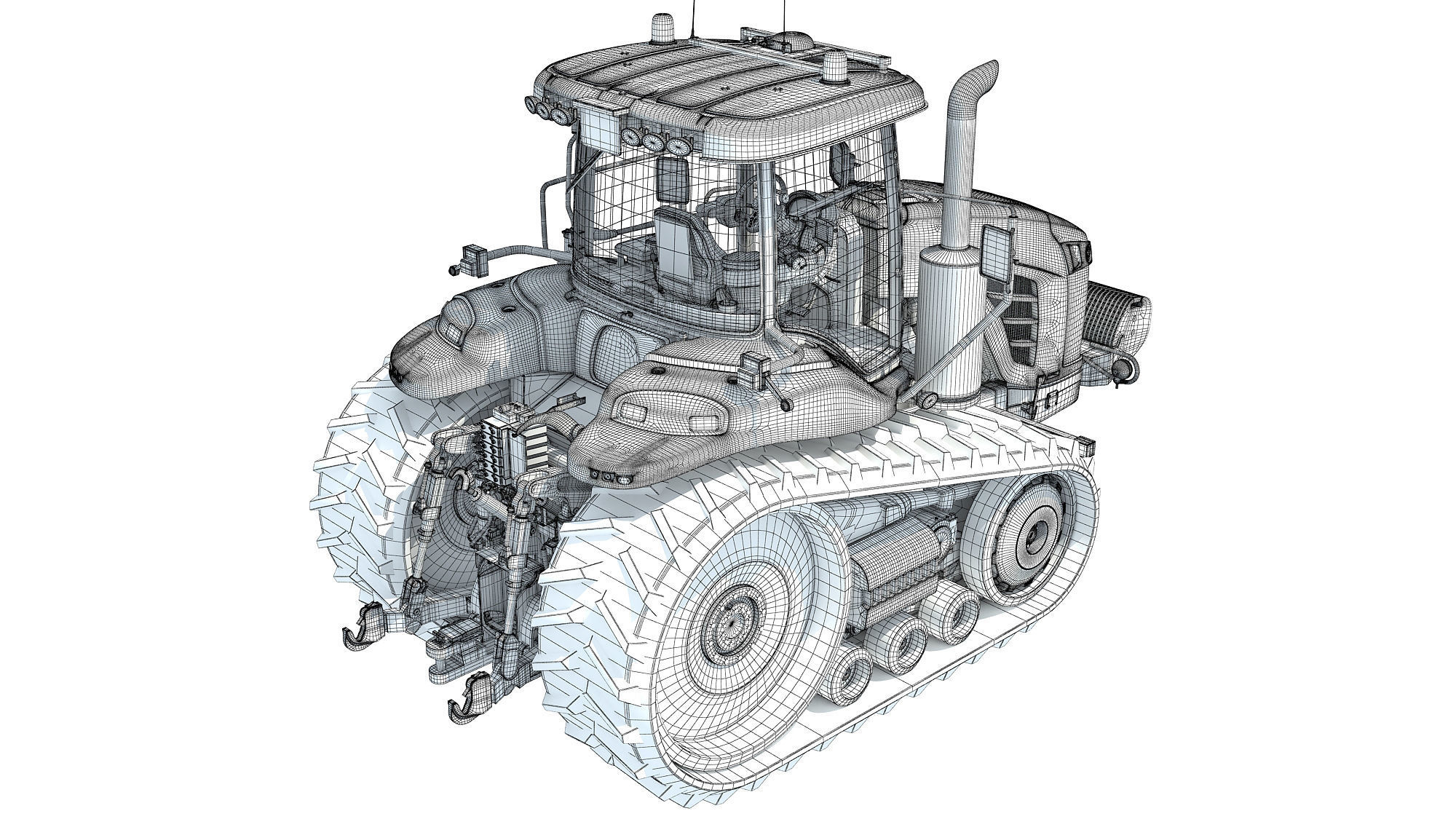 Challenger Track Tractor 3D model_18