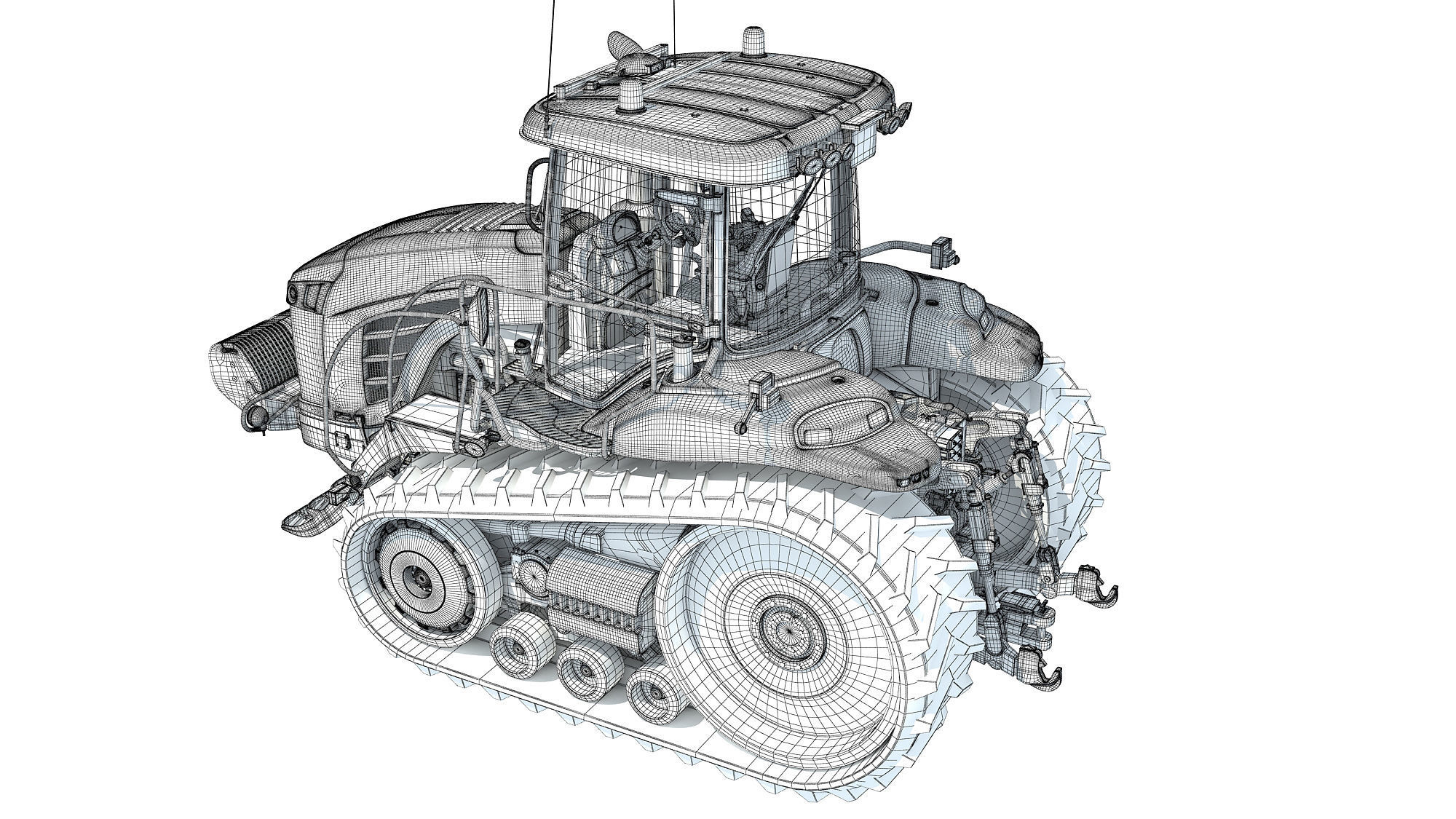 Challenger Track Tractor 3D model_17