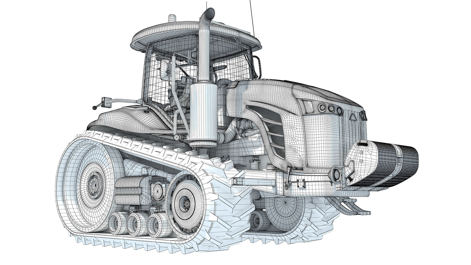 Challenger Track Tractor 3D model_19