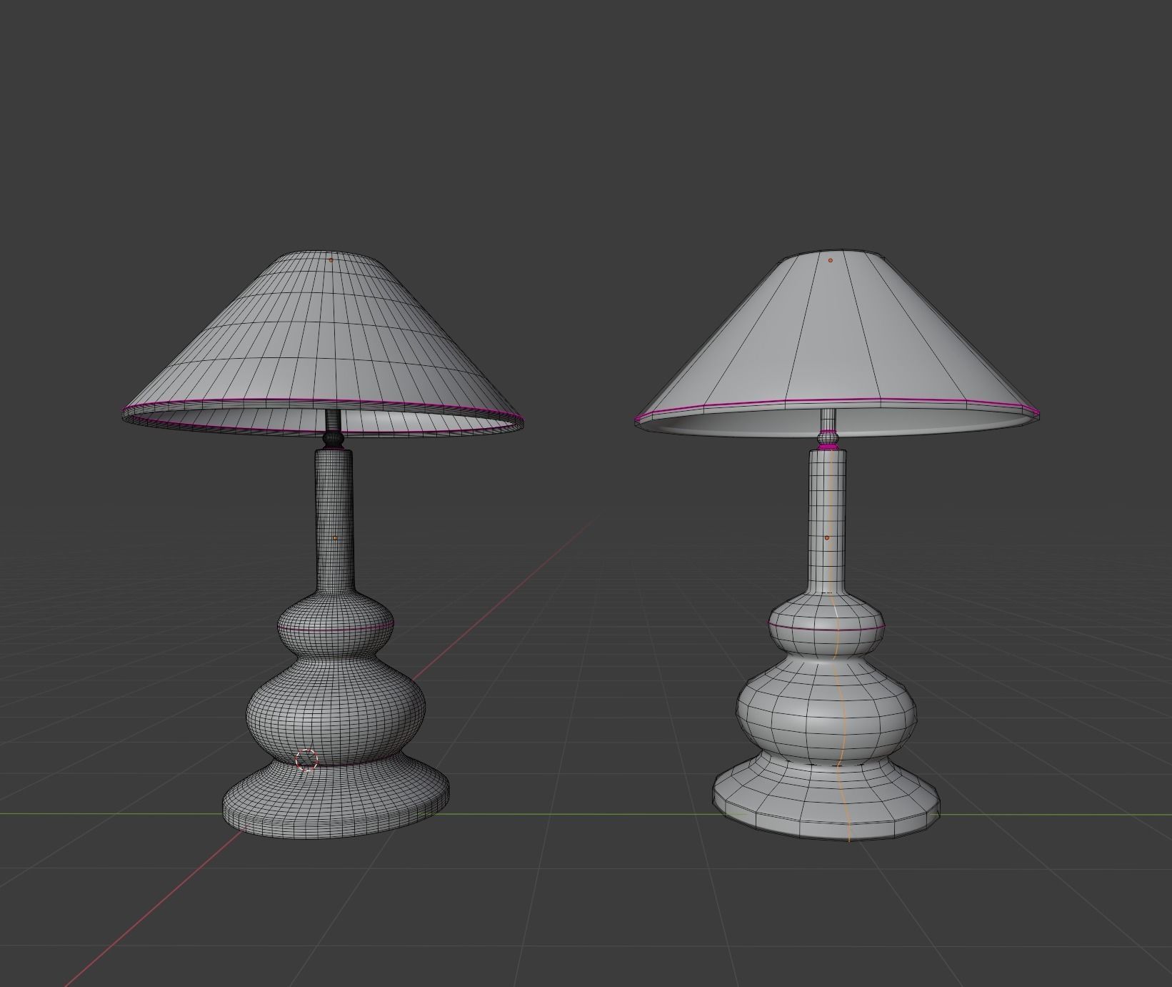 White stone table lamp 3D model_4
