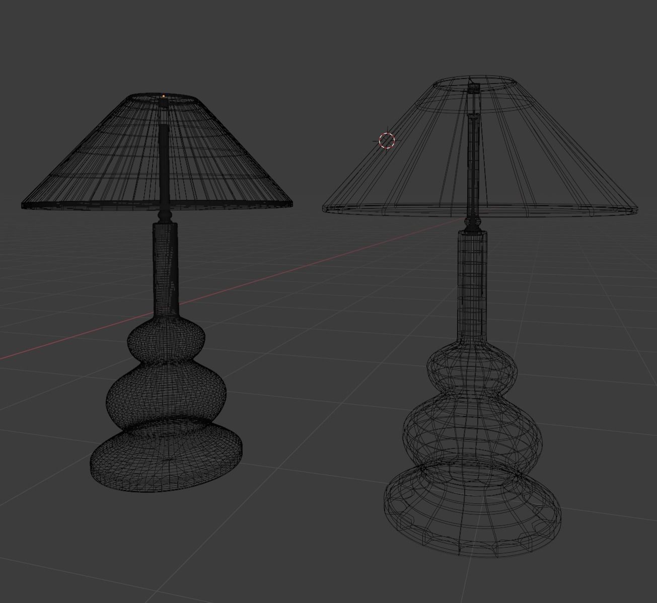 White stone table lamp 3D model_6