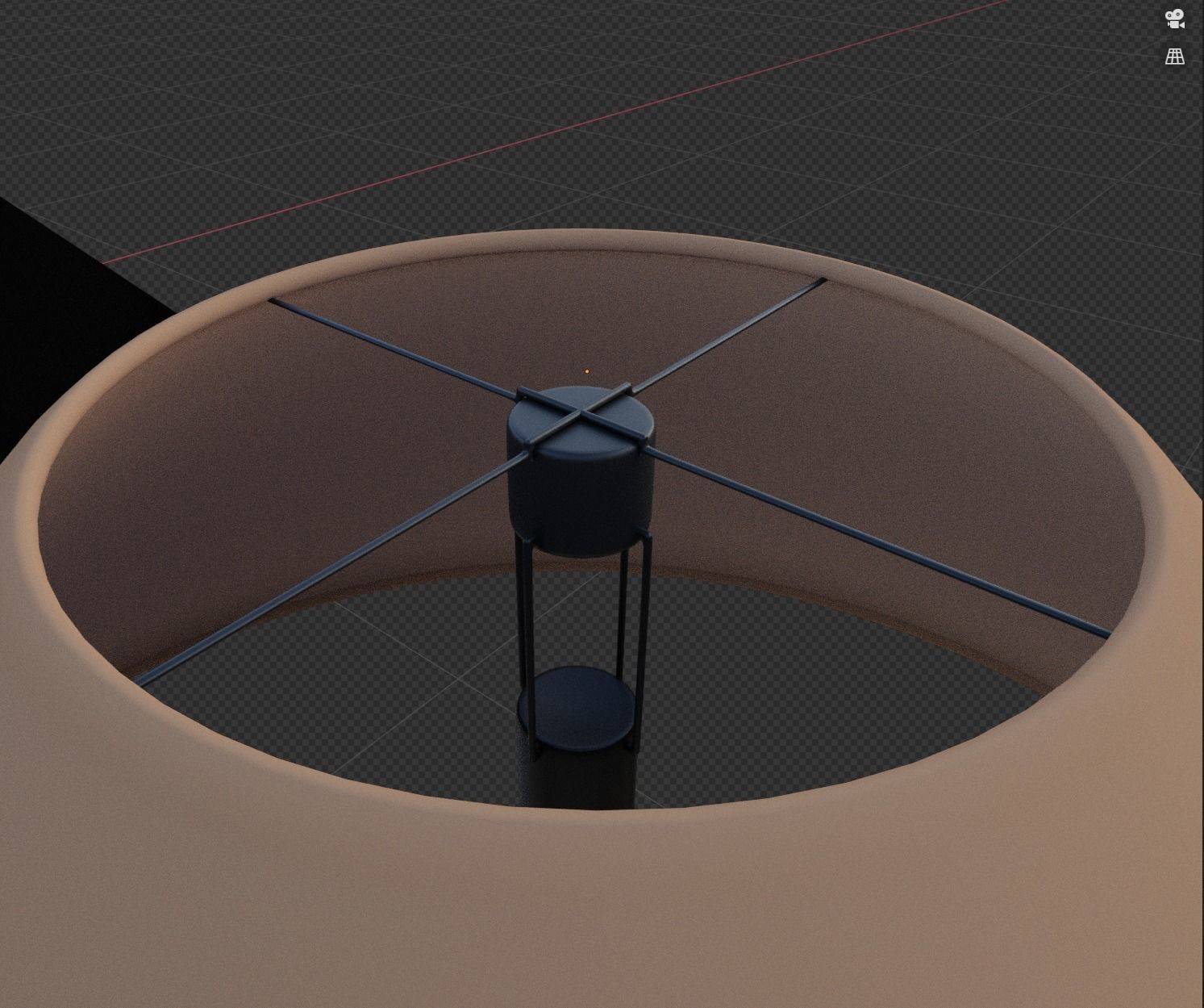 White stone table lamp 3D model_5