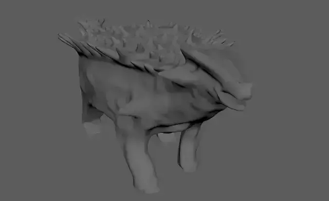 Ankylosaurus medium - high poly Free 3D model
