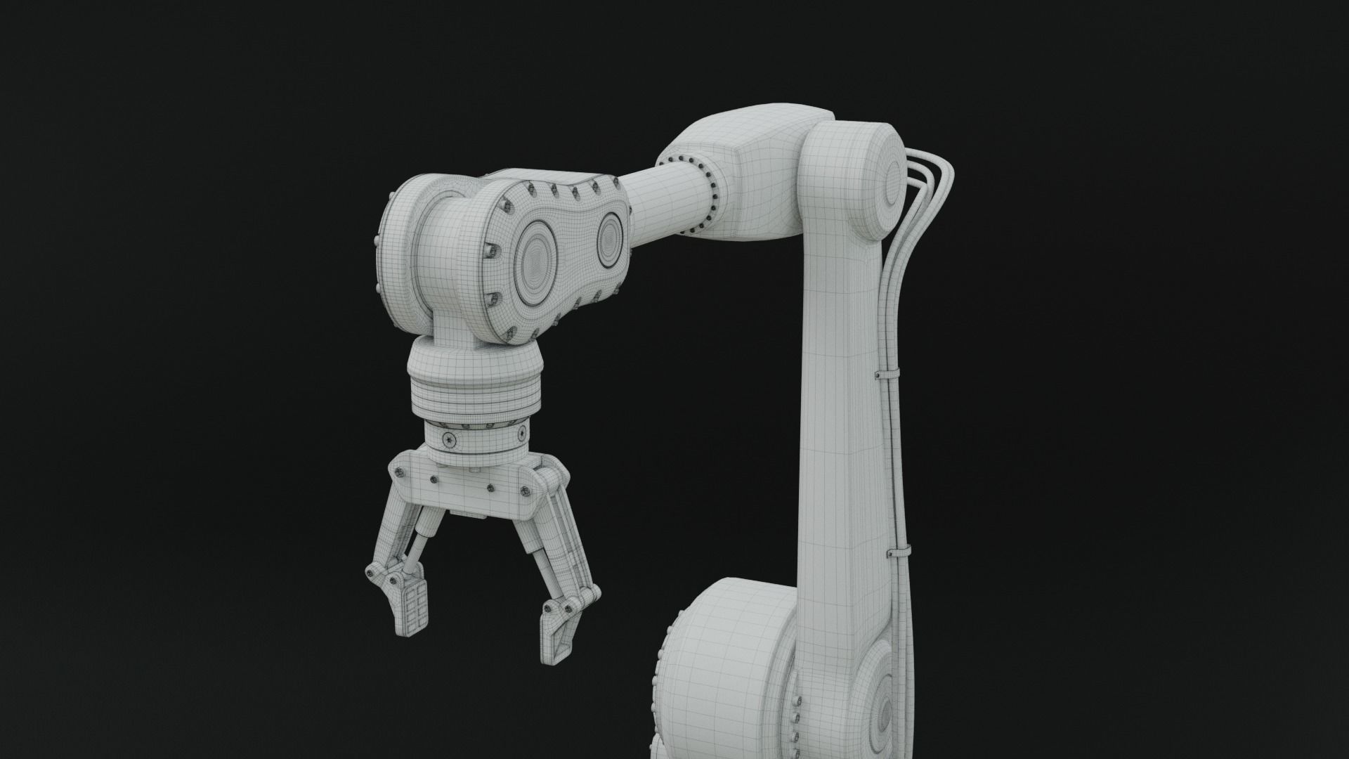 Industrial robot arm clean 3D model_24