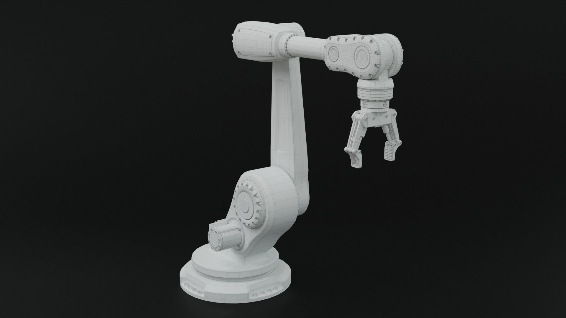 Industrial robot arm clean 3D model_16