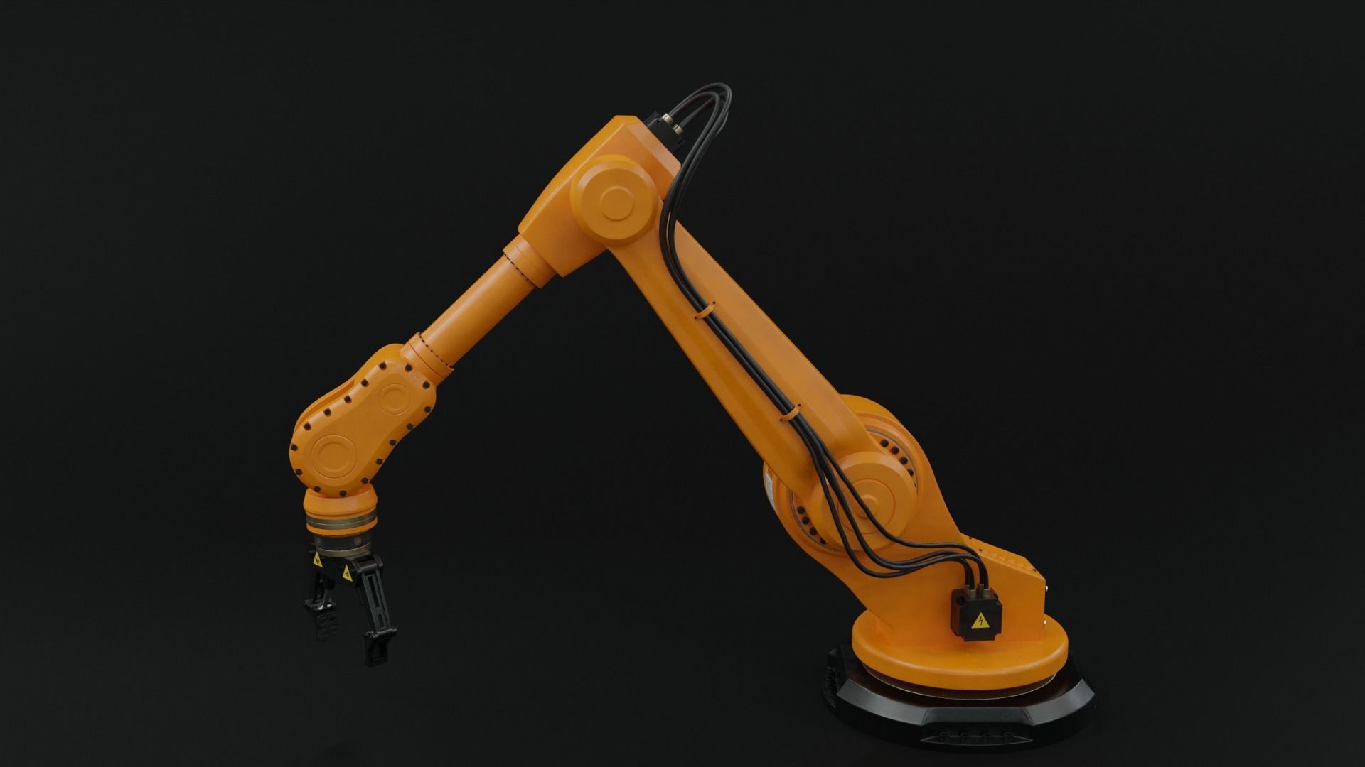 Industrial robot arm clean 3D model_6