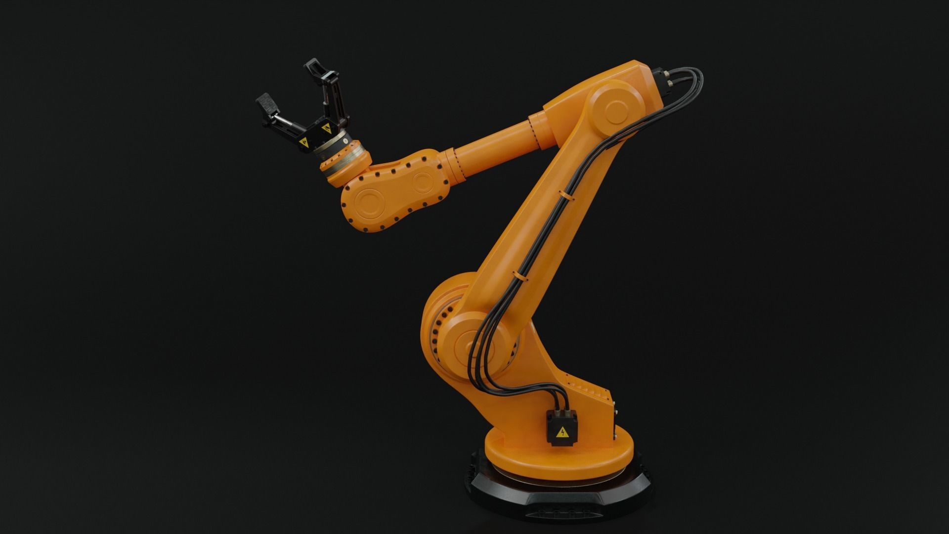 Industrial robot arm clean 3D model_9