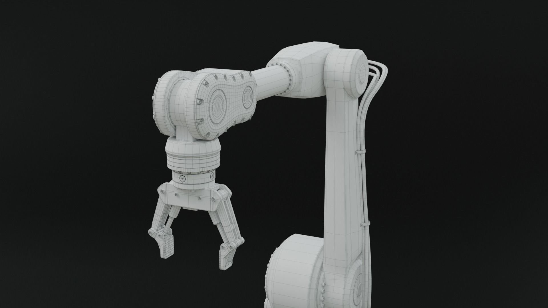 Industrial robot arm clean 3D model_19