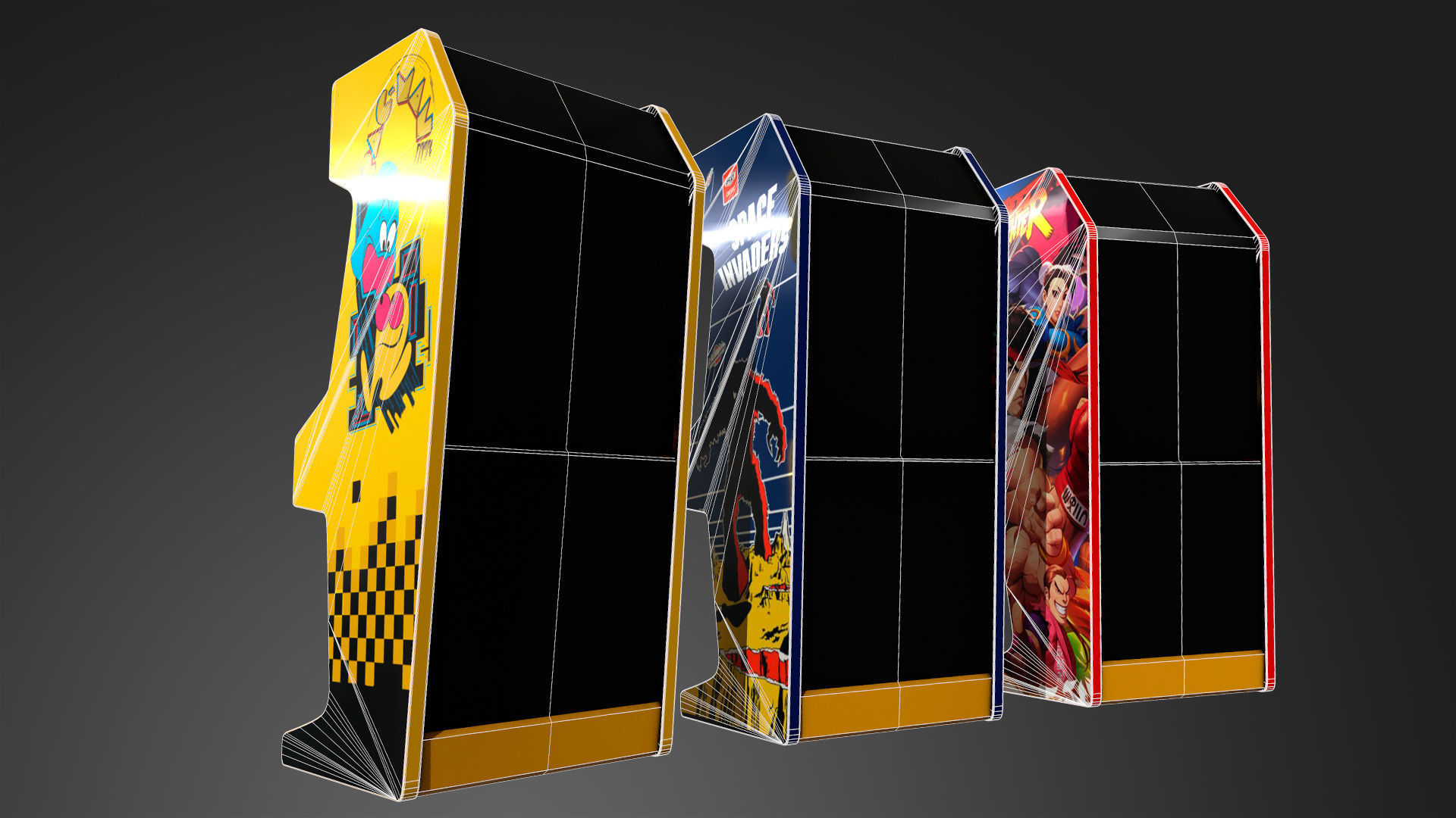 Arcade Machines Low-poly 3D model_8