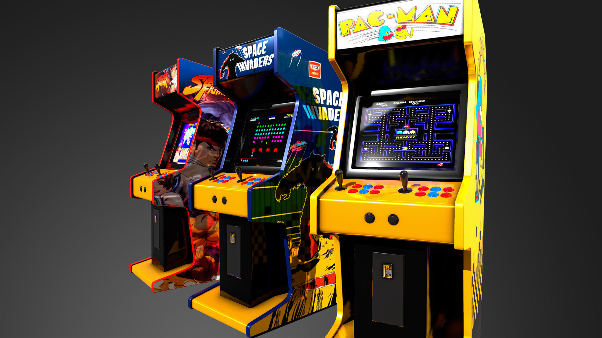 Arcade Machines Low-poly 3D model_4