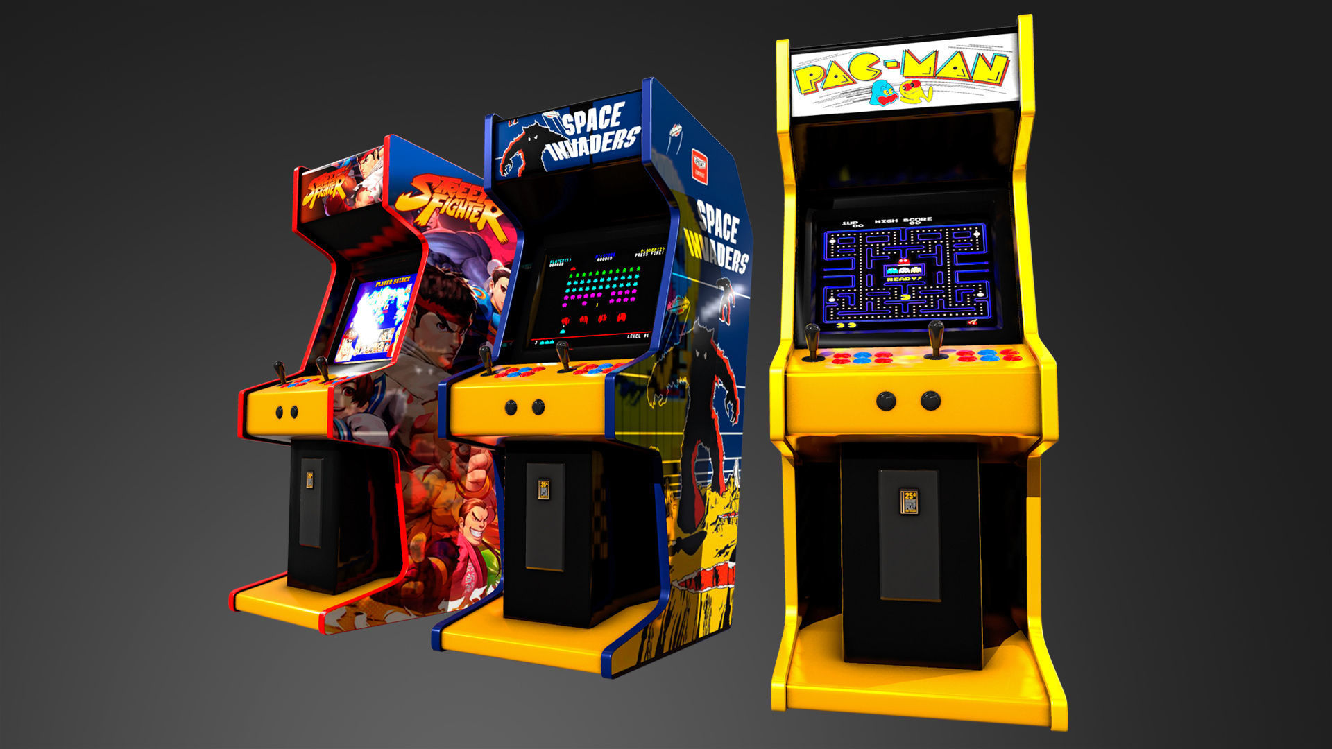 Arcade Machines Low-poly 3D model_2