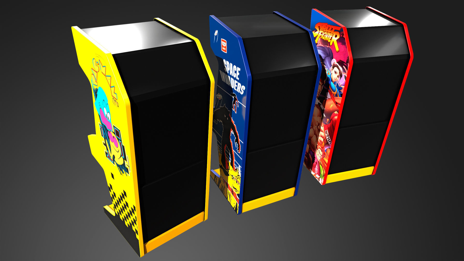 Arcade Machines Low-poly 3D model_5